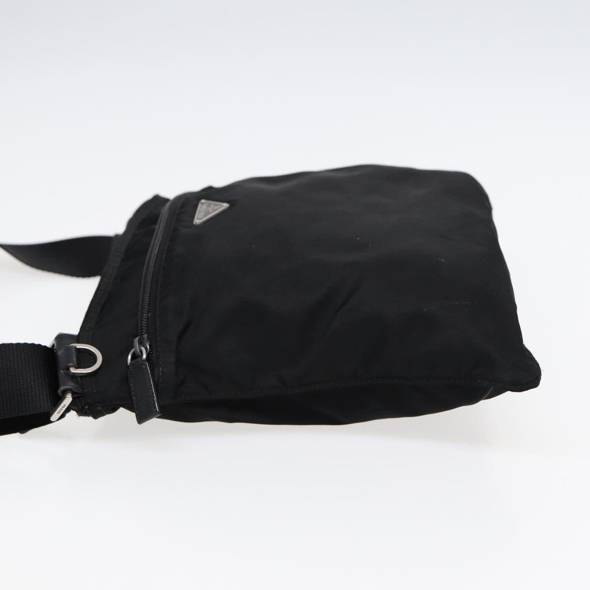 PRADA Shoulder Bag Nylon Black Silver 88470