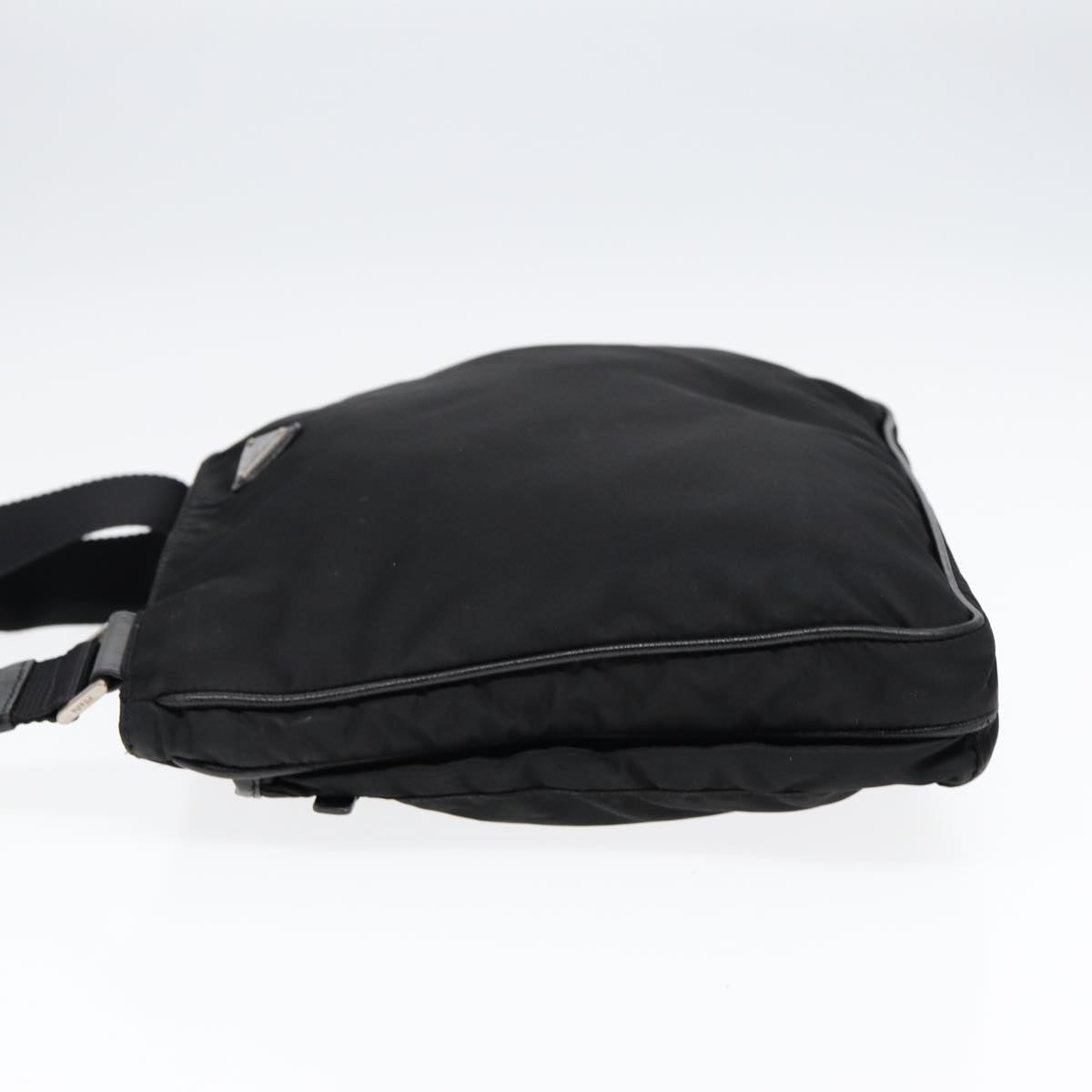 PRADA Shoulder Bag Nylon Black Silver 88653