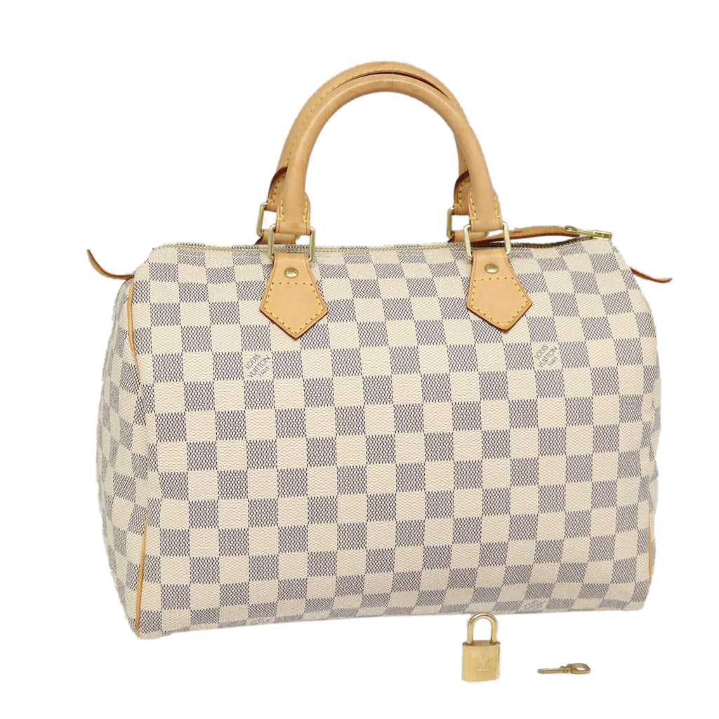 LOUIS VUITTON Damier Azur Speedy 30 Hand Bag N41533 LV 88905AV