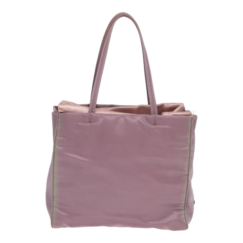 PRADA Hand Bag Nylon Purple Silver 88963