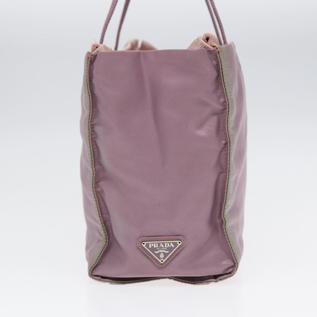 PRADA Hand Bag Nylon Purple Silver 88963