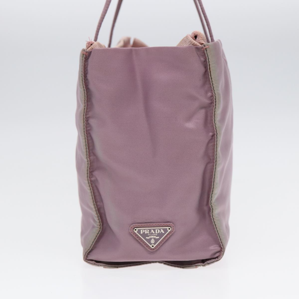 PRADA Hand Bag Nylon Purple Silver 88963