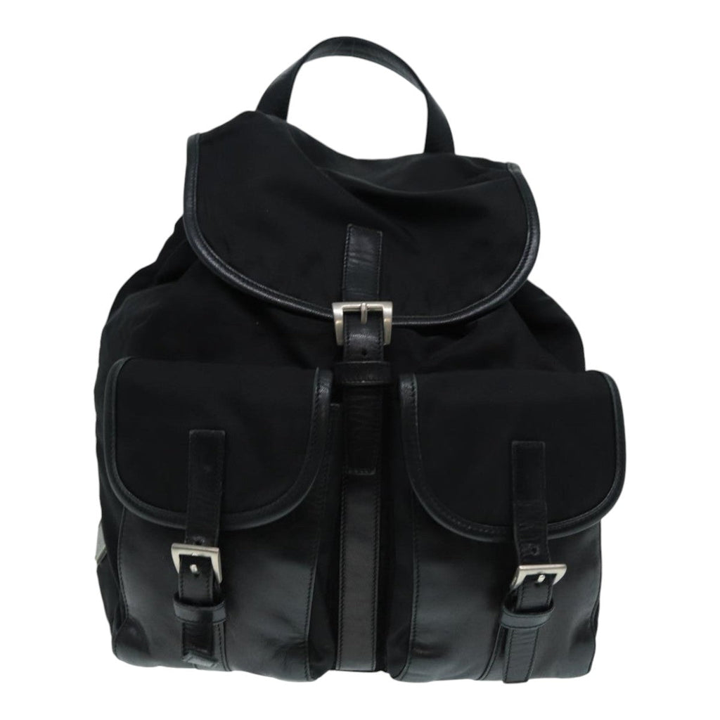 PRADA Backpack Nylon Black 89322