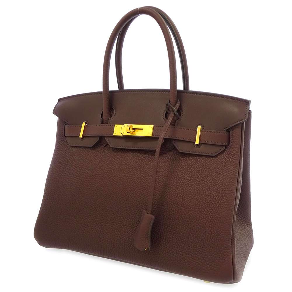 HERMES Birkin 3EN1 RougeSellier Togo Leather Swift Leather Toile GM Size 30