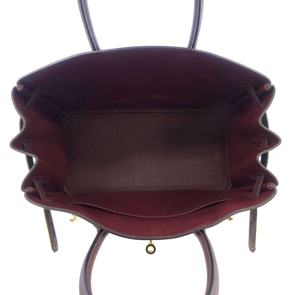 HERMES Birkin 3EN1 RougeSellier Togo Leather Swift Leather Toile GM Size 30