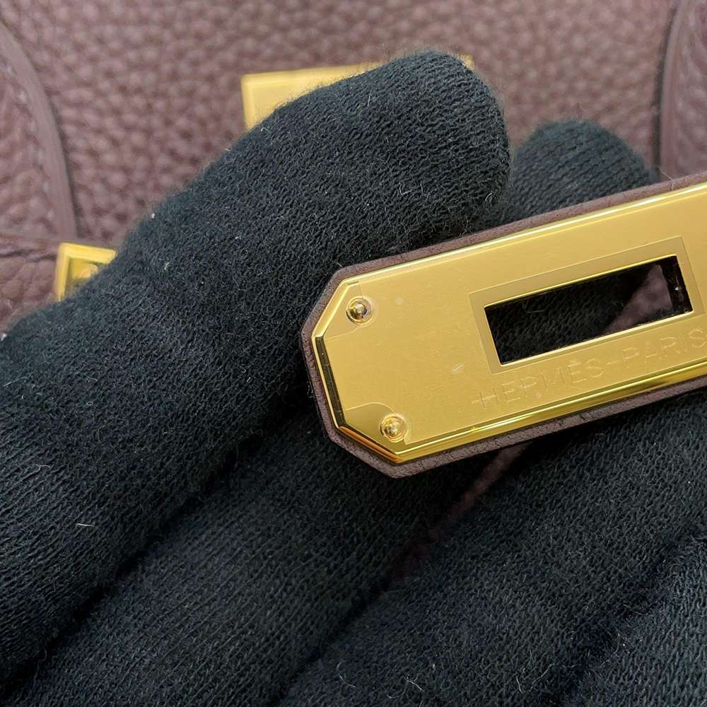 HERMES Birkin 3EN1 RougeSellier Togo Leather Swift Leather Toile GM Size 30