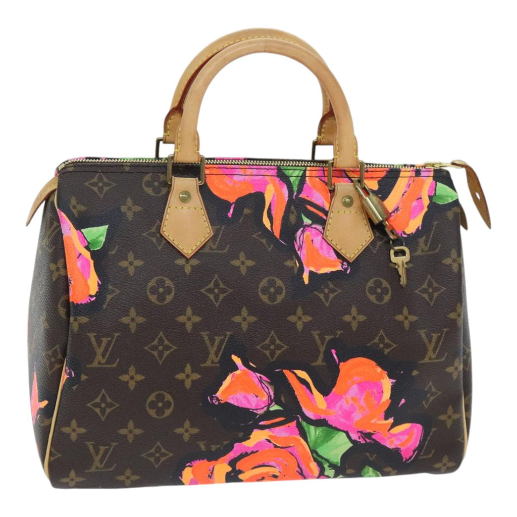 LOUIS VUITTON Monogram Rose Speedy 30 Hand Bag Orange Pink M48610 89406SAV