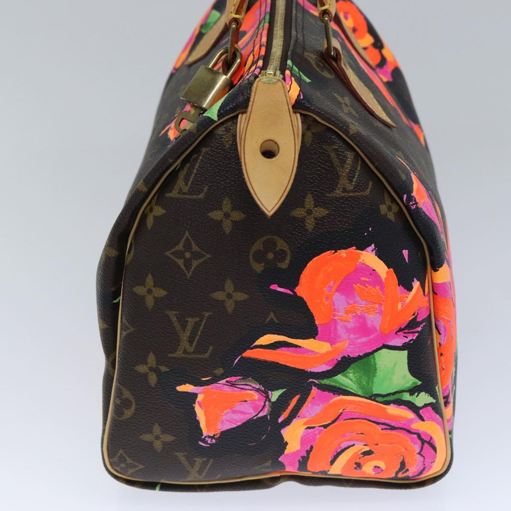 LOUIS VUITTON Monogram Rose Speedy 30 Hand Bag Orange Pink M48610 89406SAV