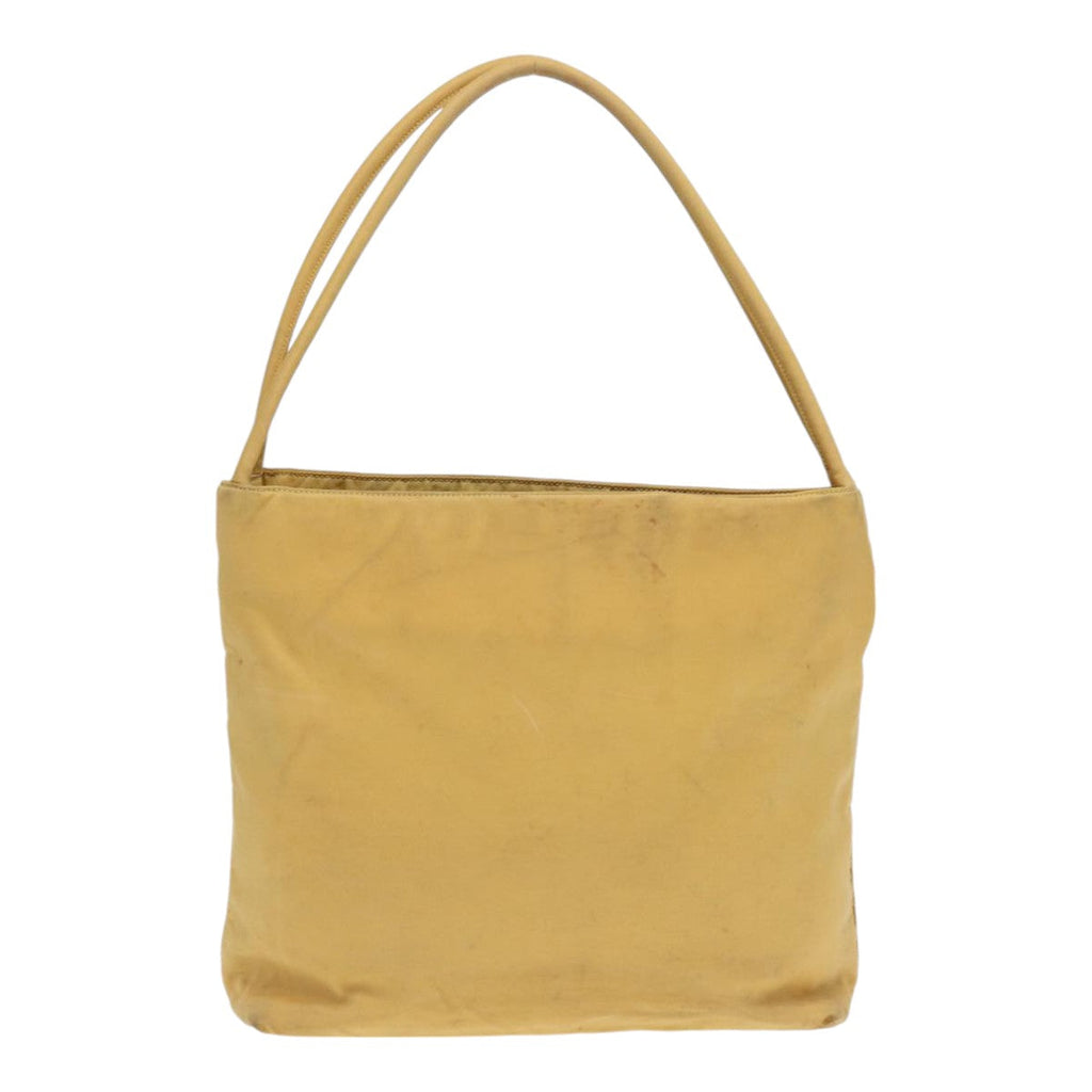 PRADA Tote Bag Nylon Yellow Silver 89557