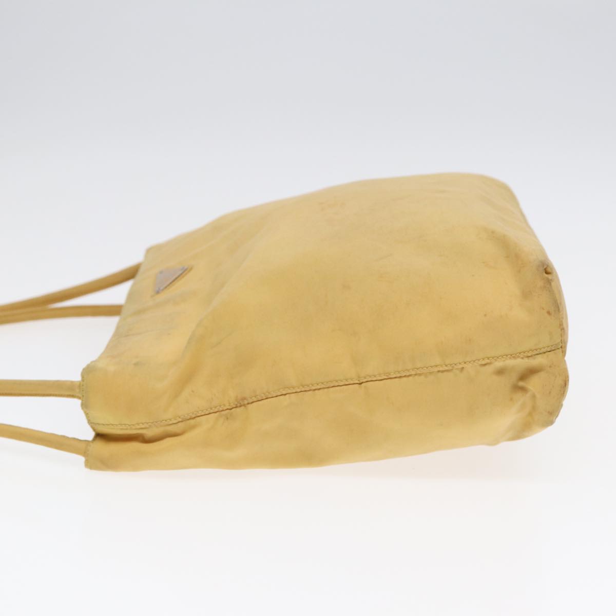 PRADA Tote Bag Nylon Yellow Silver 89557