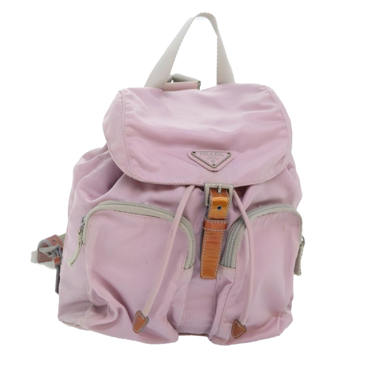 PRADA Backpack Nylon Pink Silver 89617