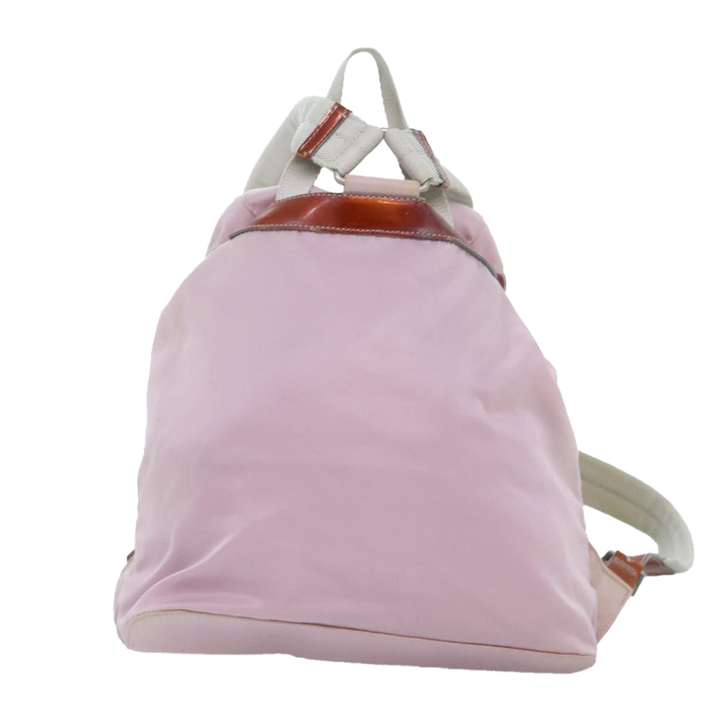 PRADA Backpack Nylon Pink Silver 89617