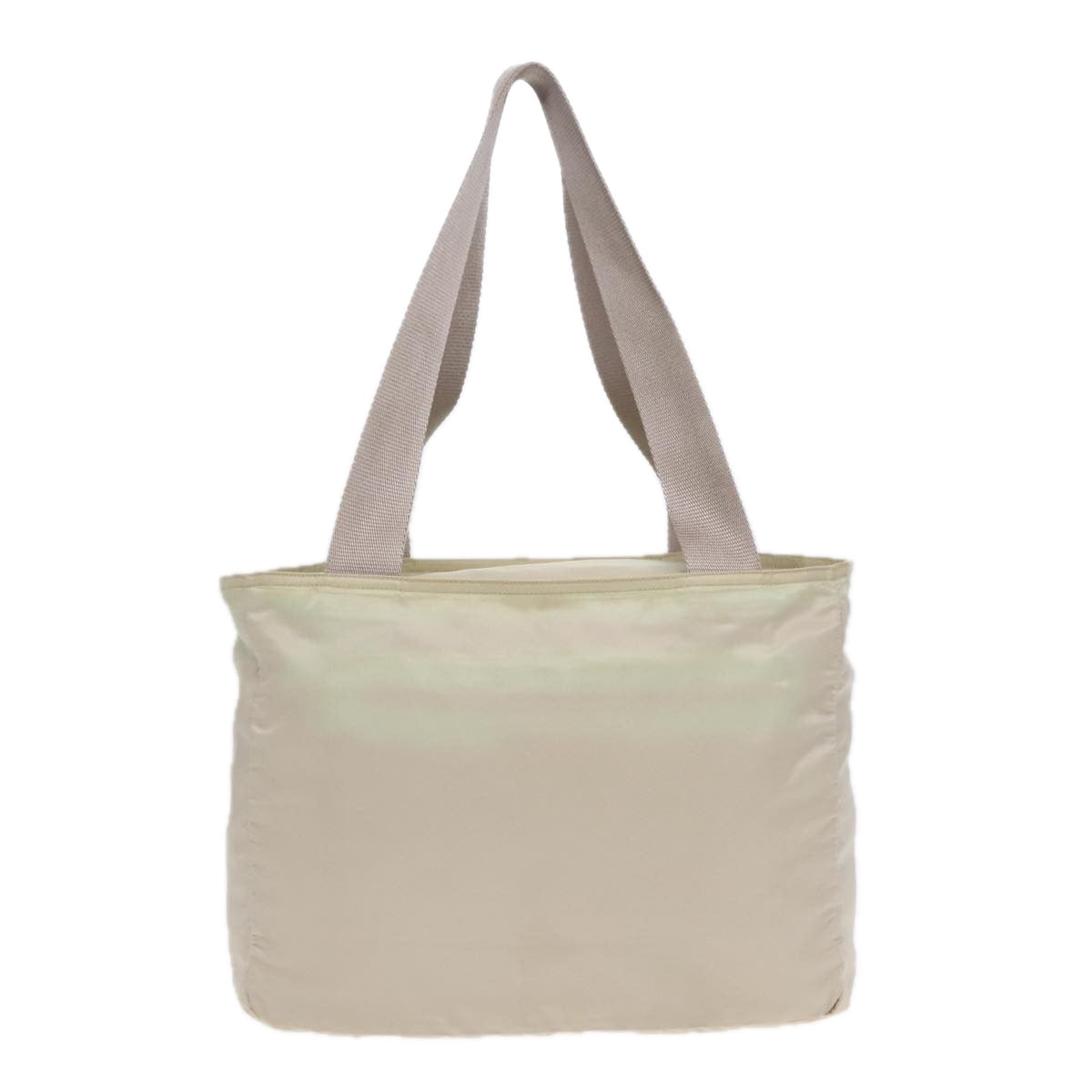 PRADA Tote Bag Nylon Beige Silver 89784