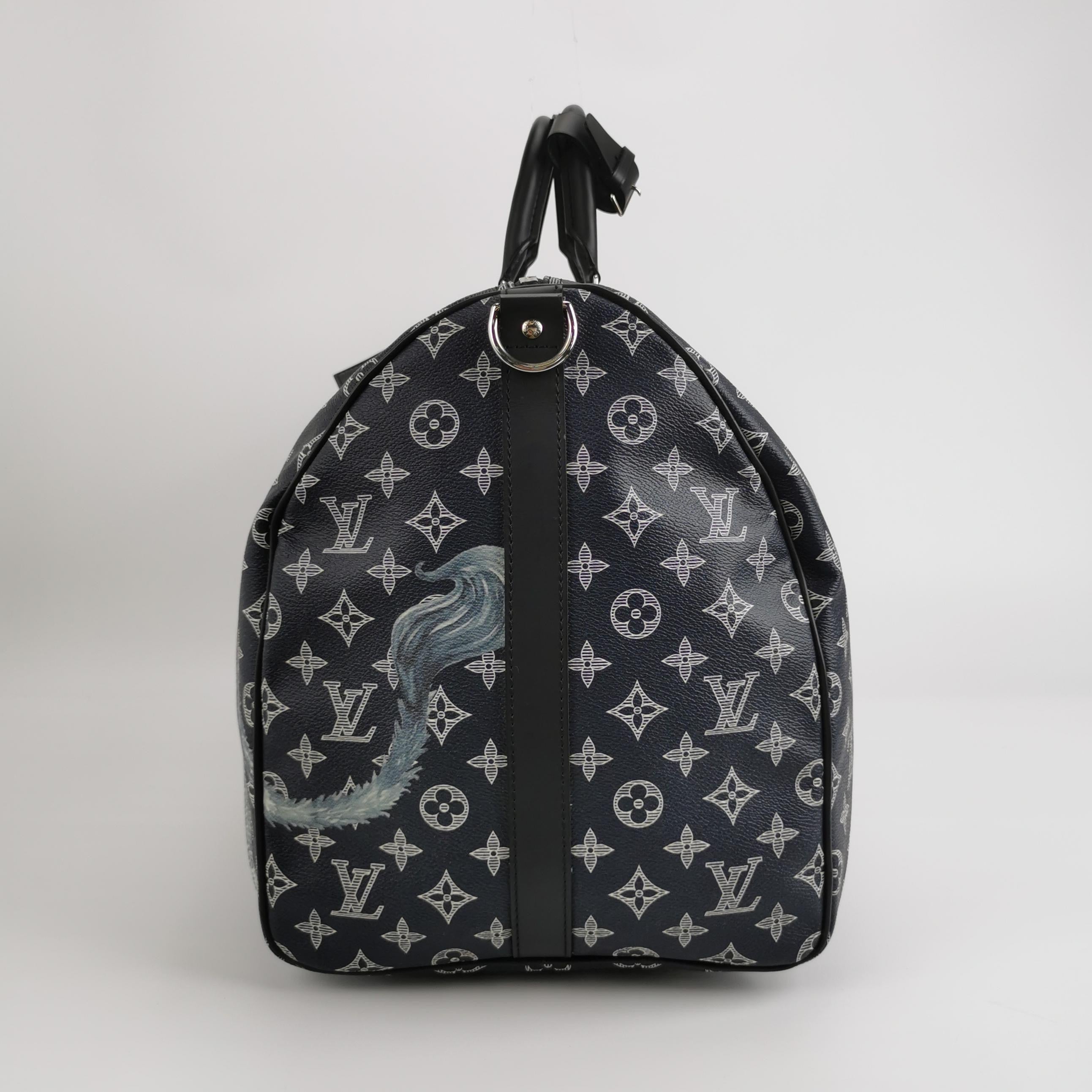 Louis Vuitton x Chapman Brothers Keepall 55 Bandouliere Lion Navy