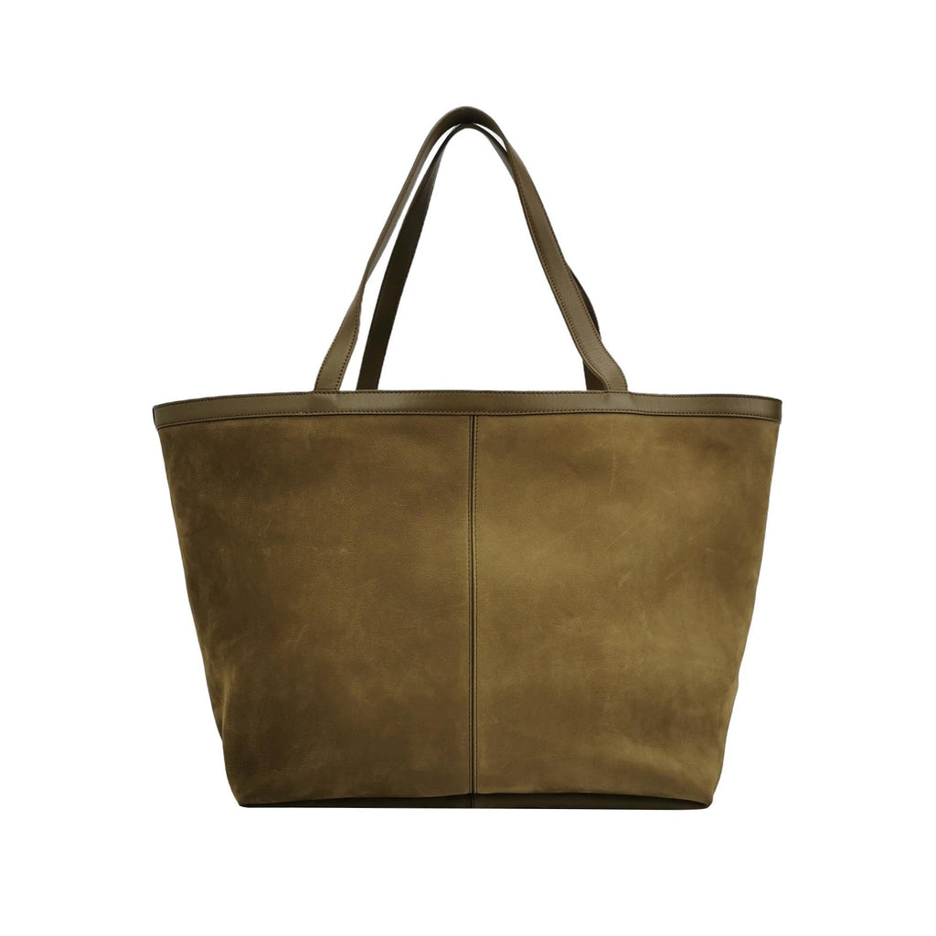 Bottega Veneta Cabat Tote Olive Green Suede Leather 38cm