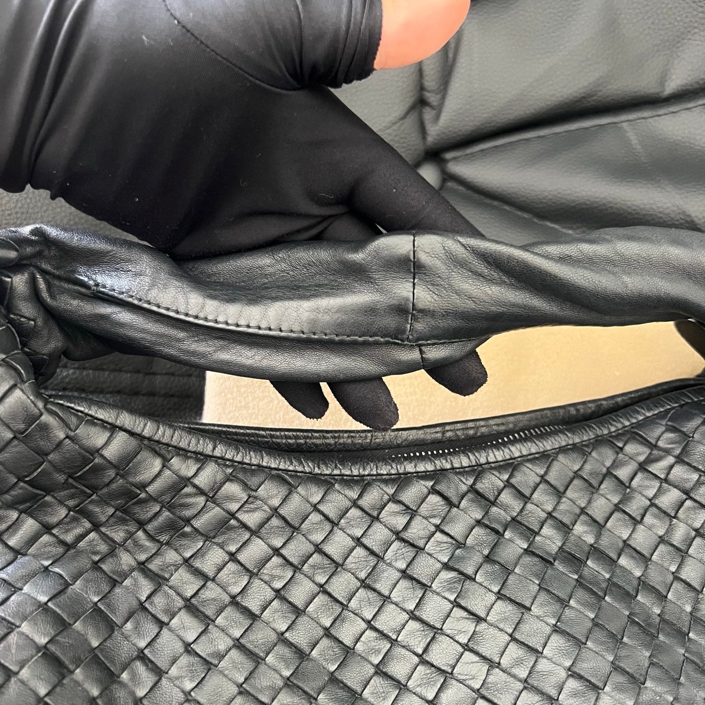 Bottega Veneta Belly Hobo Intrecciato Black Maxi 50cm