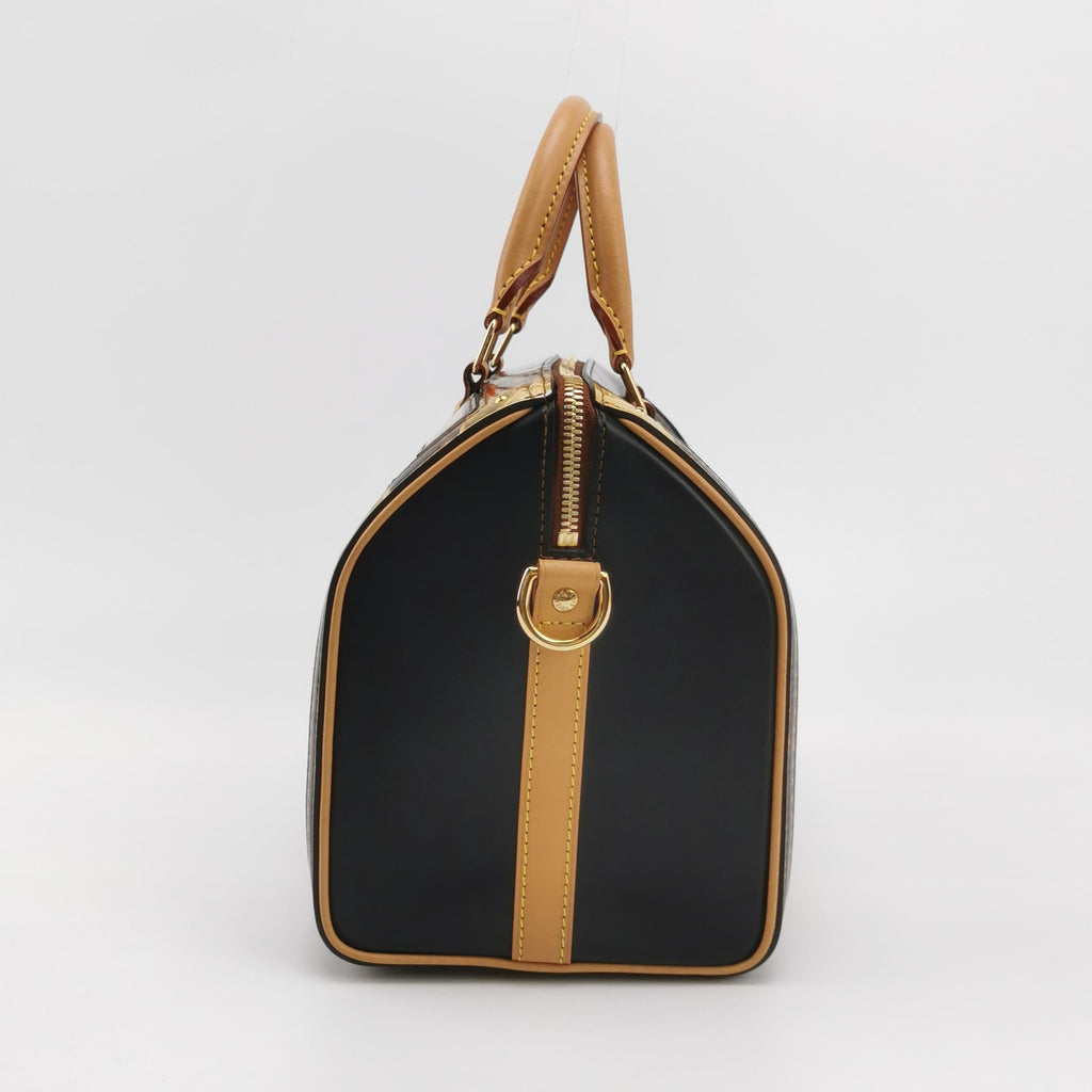 Louis Vuitton Speedy 25 Bandouliere Damier Ebene Time Trunk Brown Multicolor