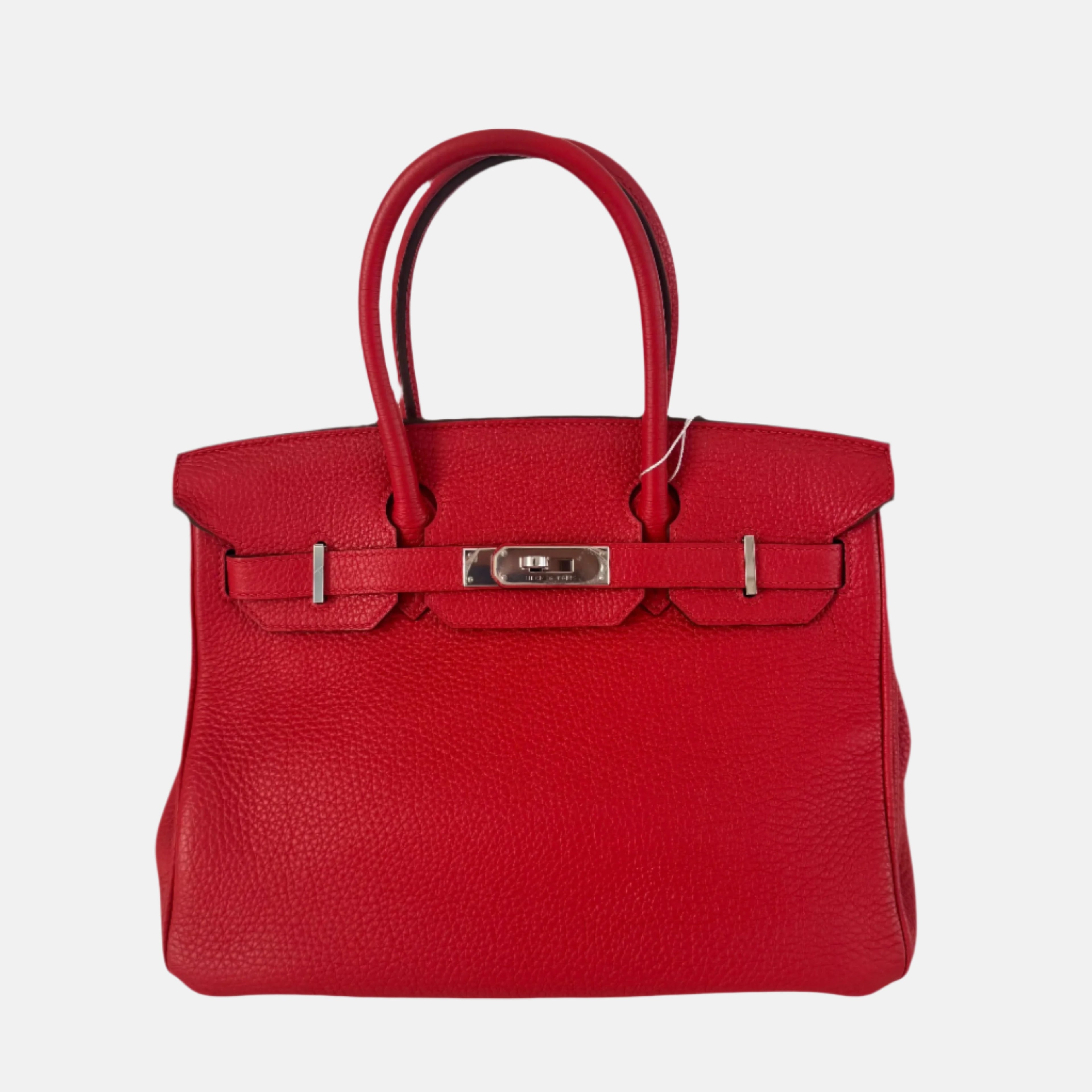 Hermes Birkin 30 Red Togo Leather Palladium Hardware 2012