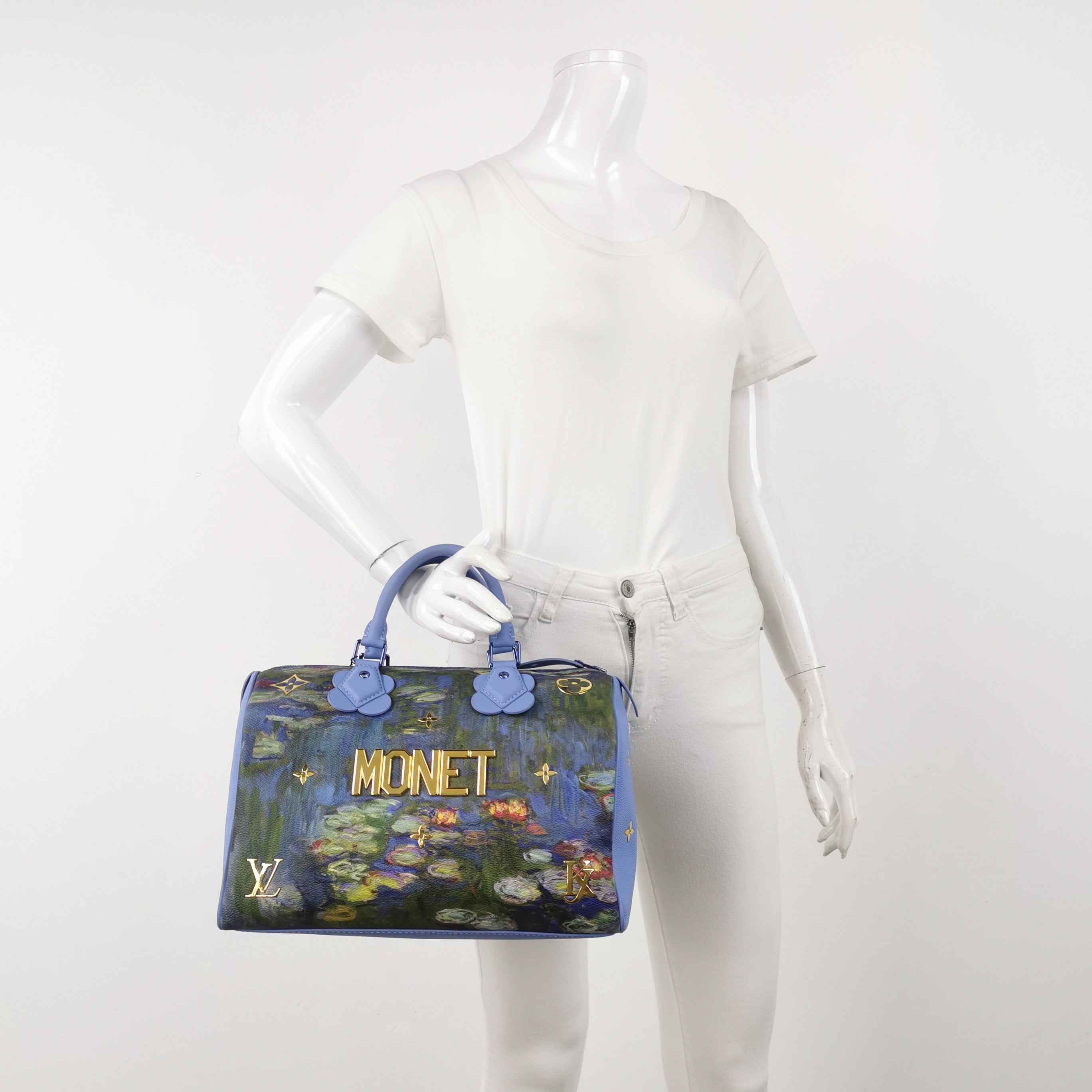 Louis Vuitton x Jeff Koons Speedy 30 Monet Water Lilies Top Handle Bag