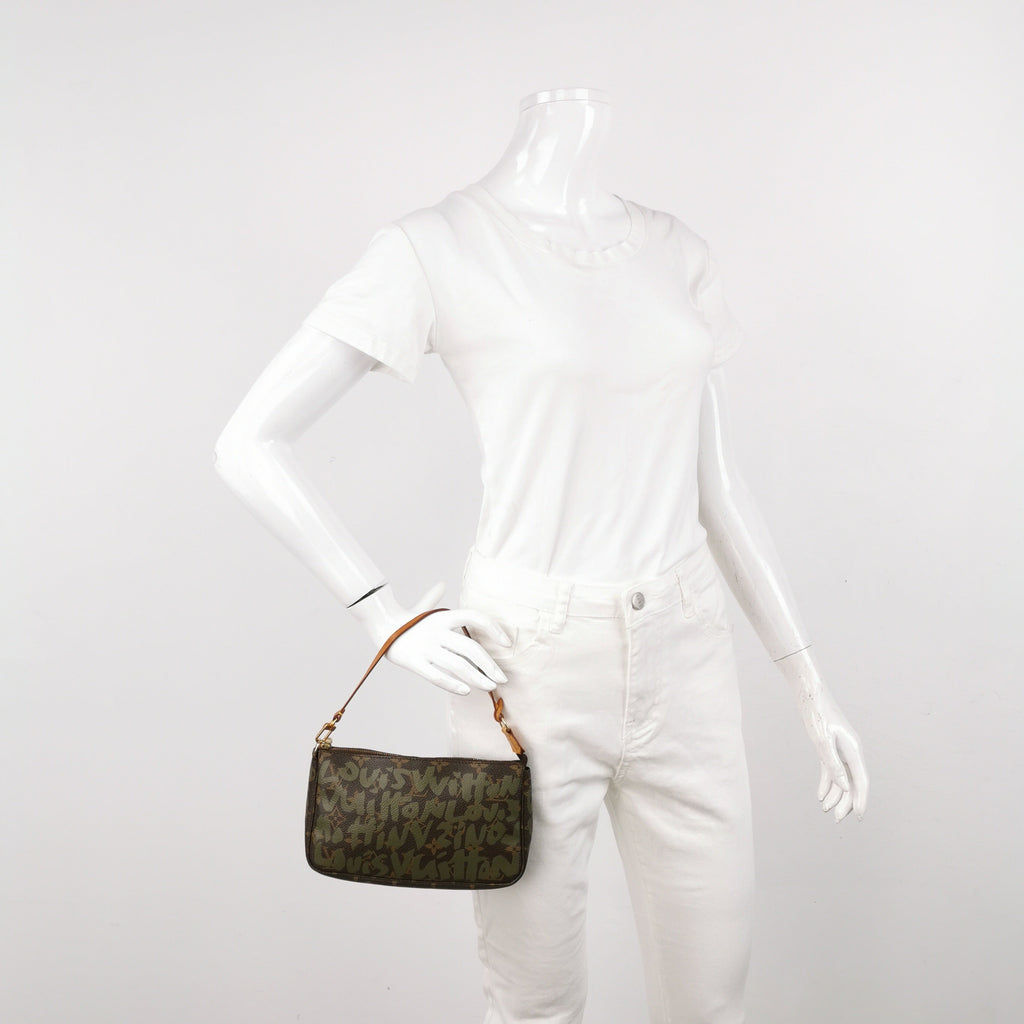 Louis Vuitton x Stephen Sprouse Green Graffiti Monogram Pochette Accessoire