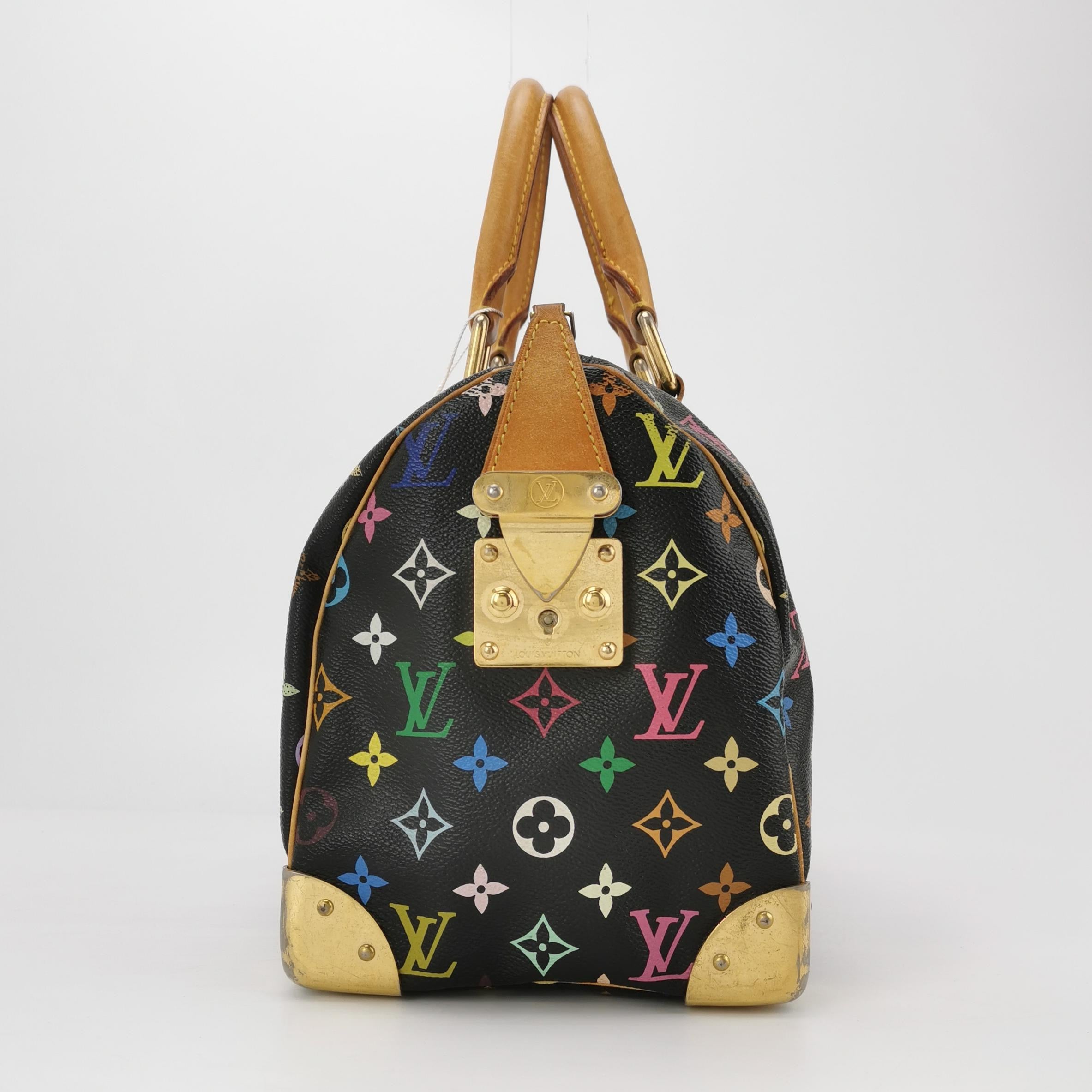 Louis Vuitton x Takashi Murakami Speedy 30 Lock Black Multicolor