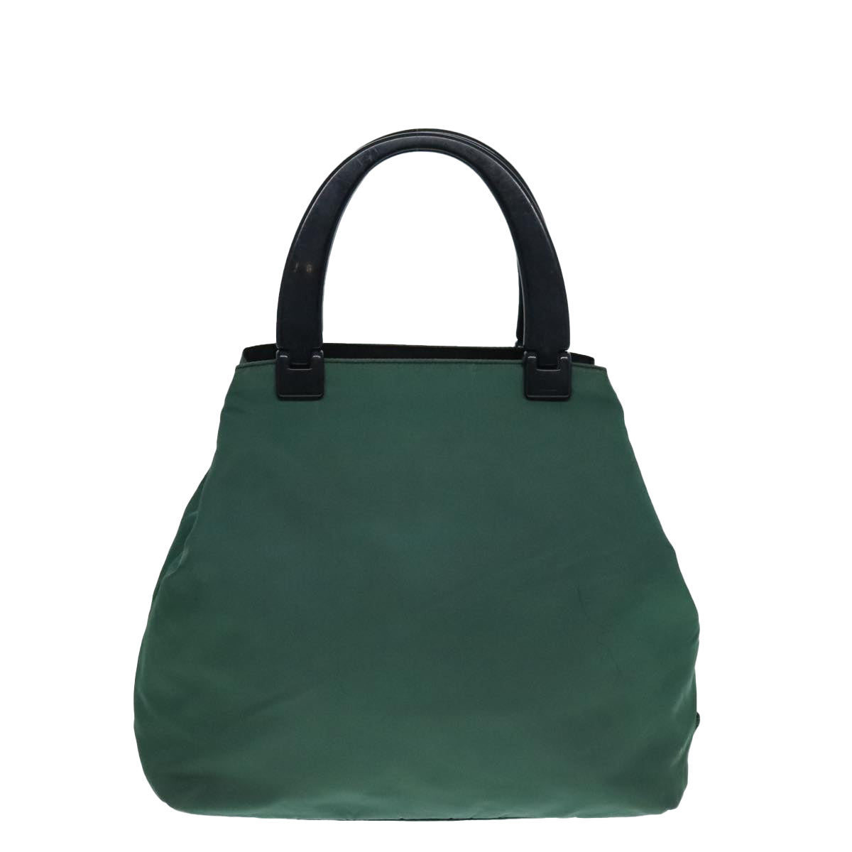 PRADA Hand Bag Nylon Green Silver 90228