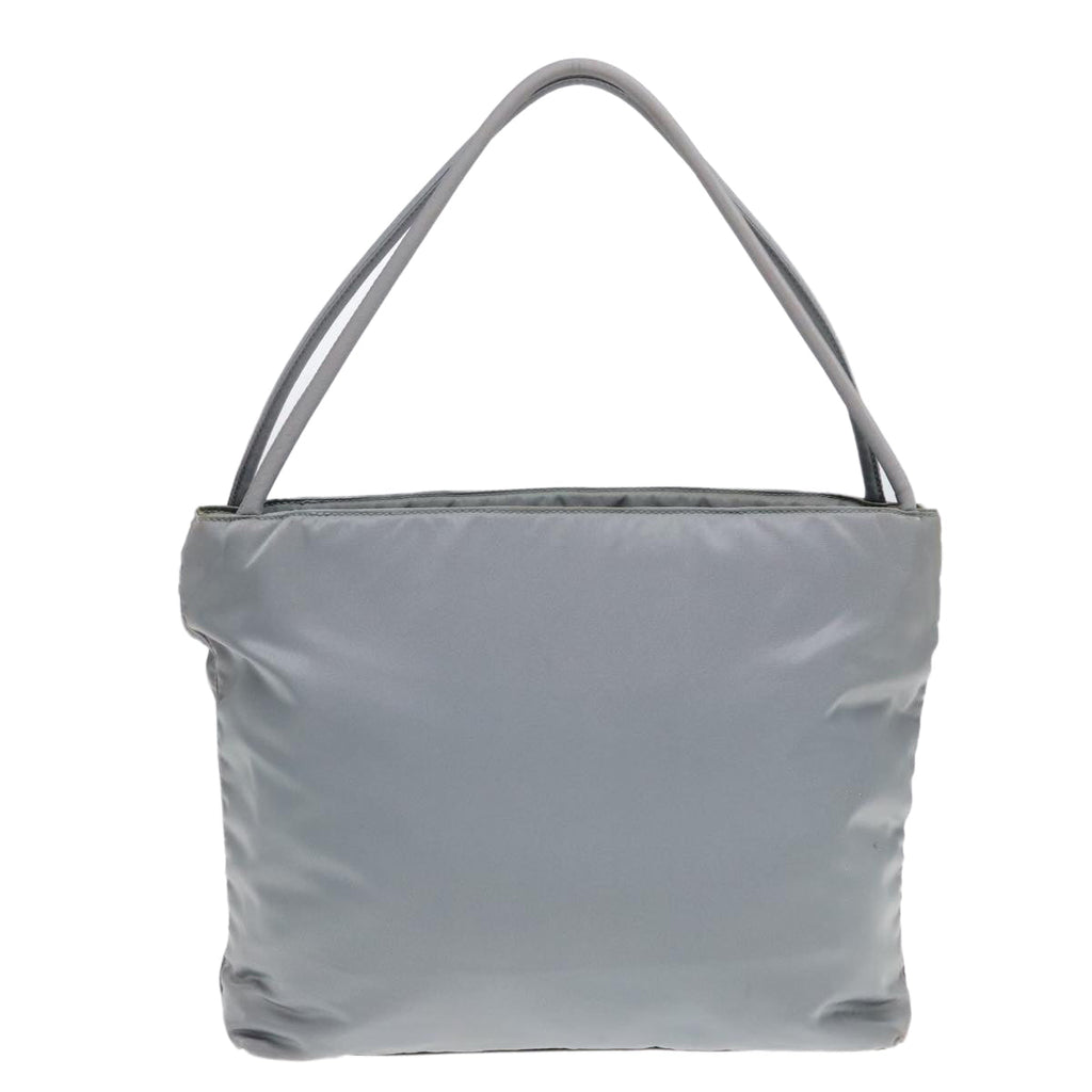 PRADA Tote Bag Nylon Light Blue Silver 90235