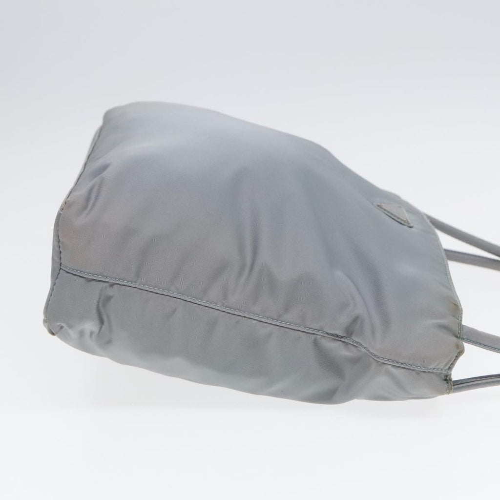 PRADA Tote Bag Nylon Light Blue Silver 90235