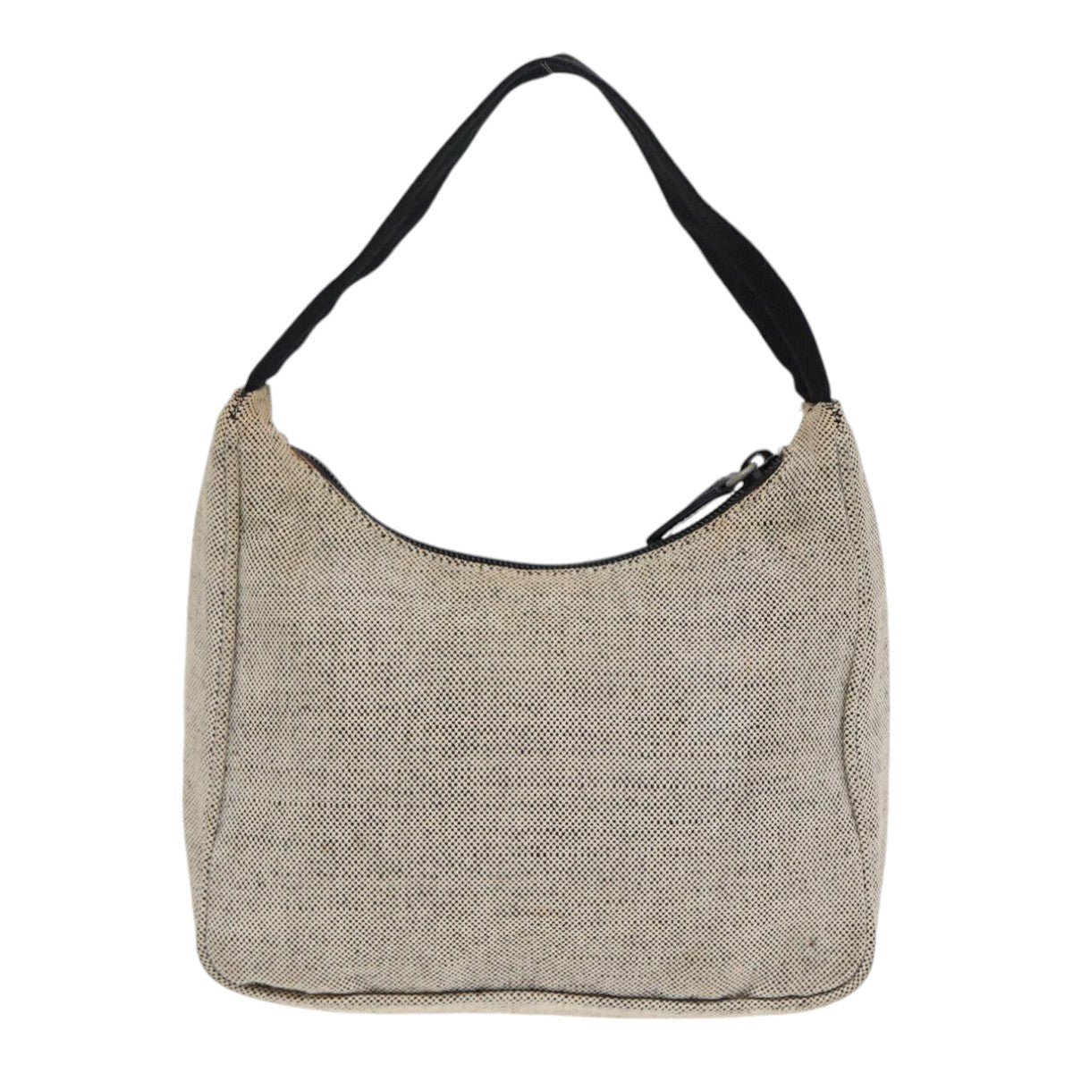 PRADA Sports Hand Bag Canvas Silver Beige 90361