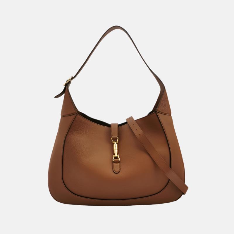 Gucci Jackie 1961 Caramel Tan Large Shoulder Bag with Strap