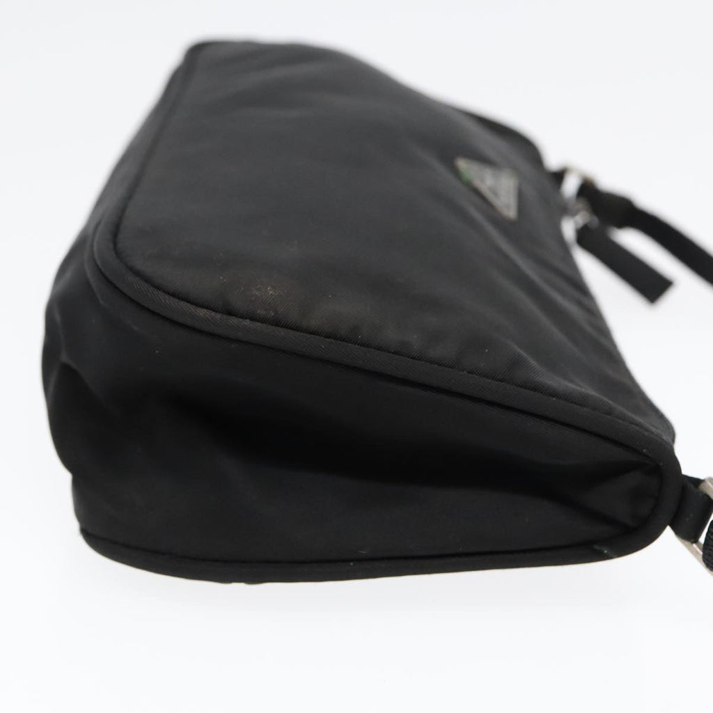 PRADA Accessory Pouch Nylon Black Silver 90630