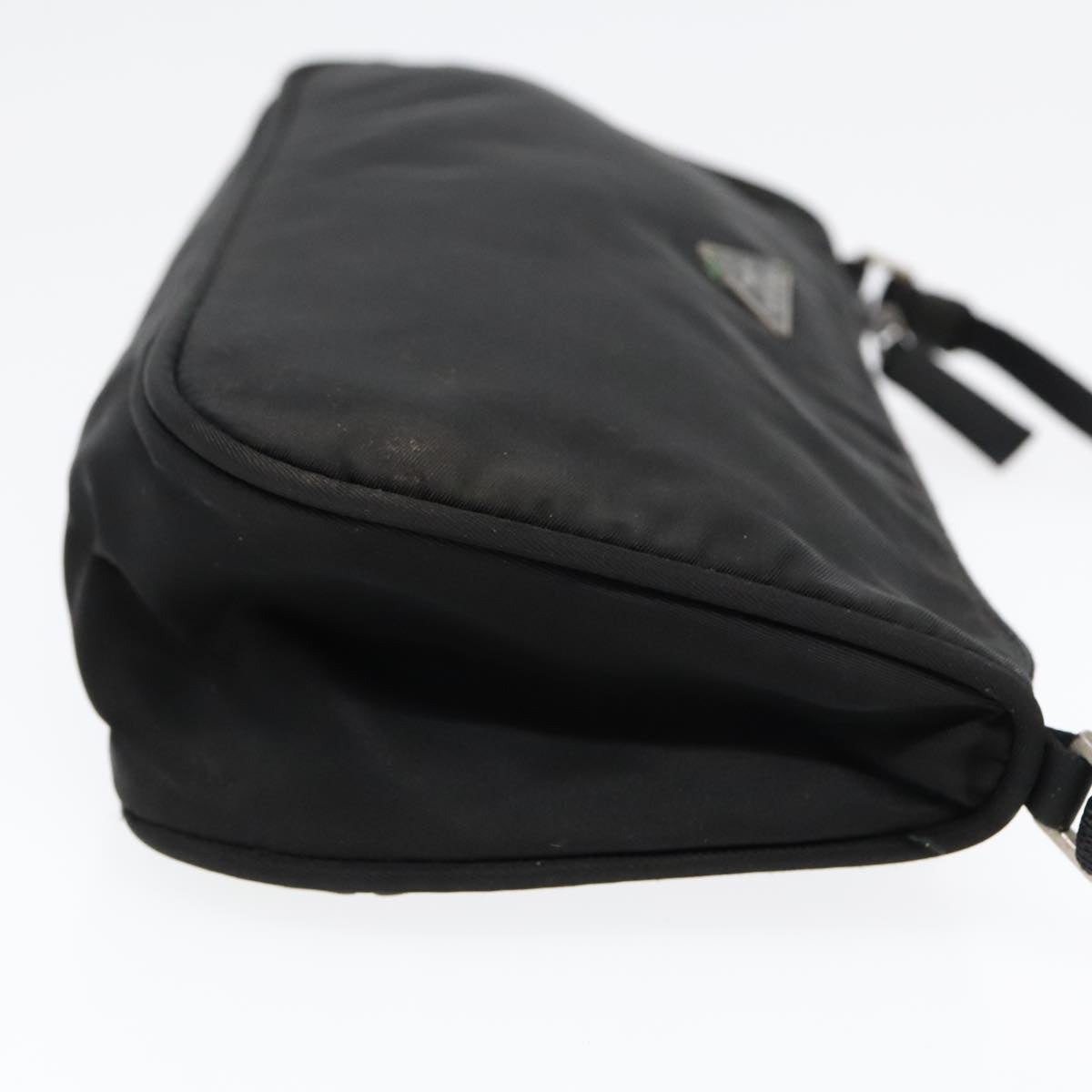 PRADA Accessory Pouch Nylon Black Silver 90630