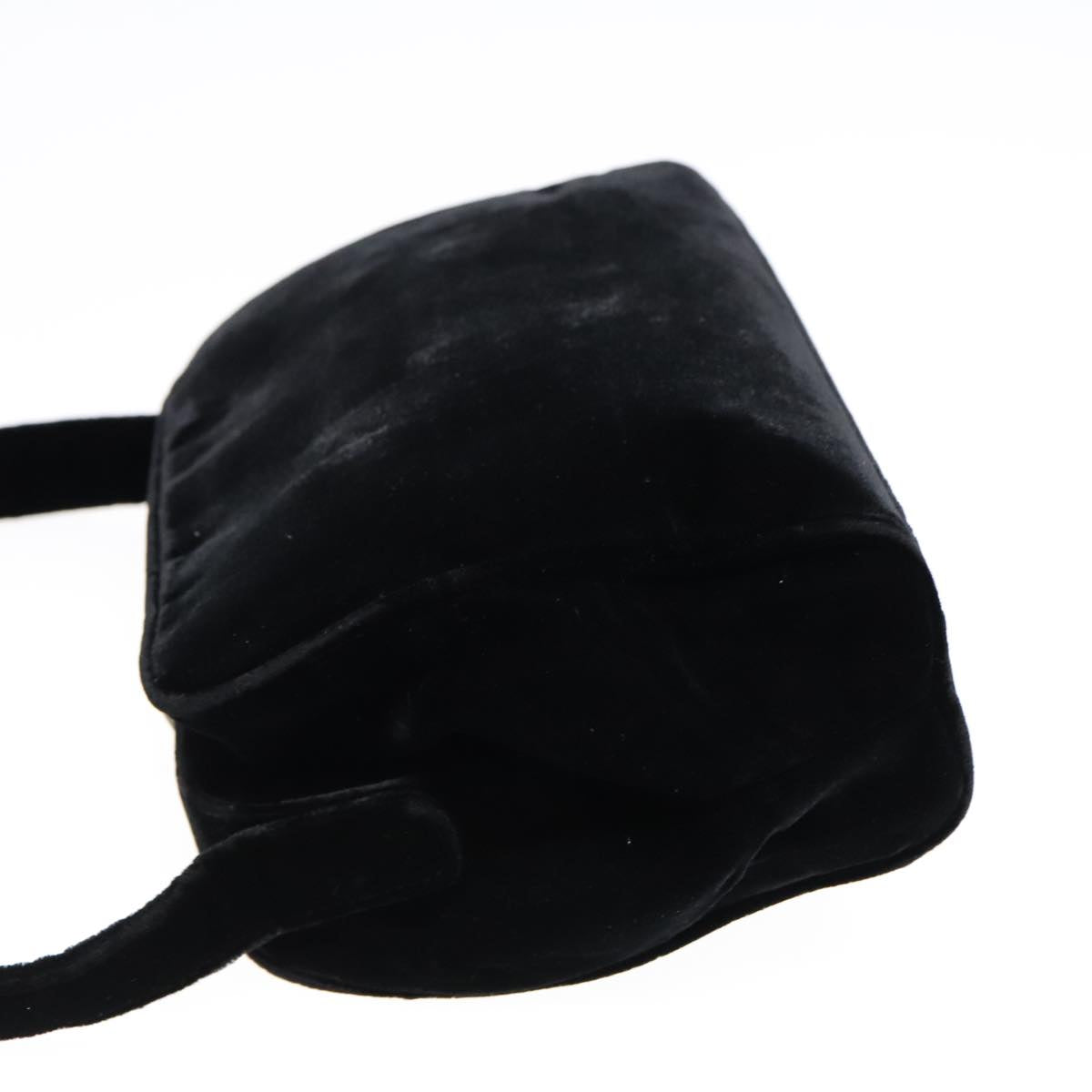 PRADA Shoulder Bag Velor Black 91256