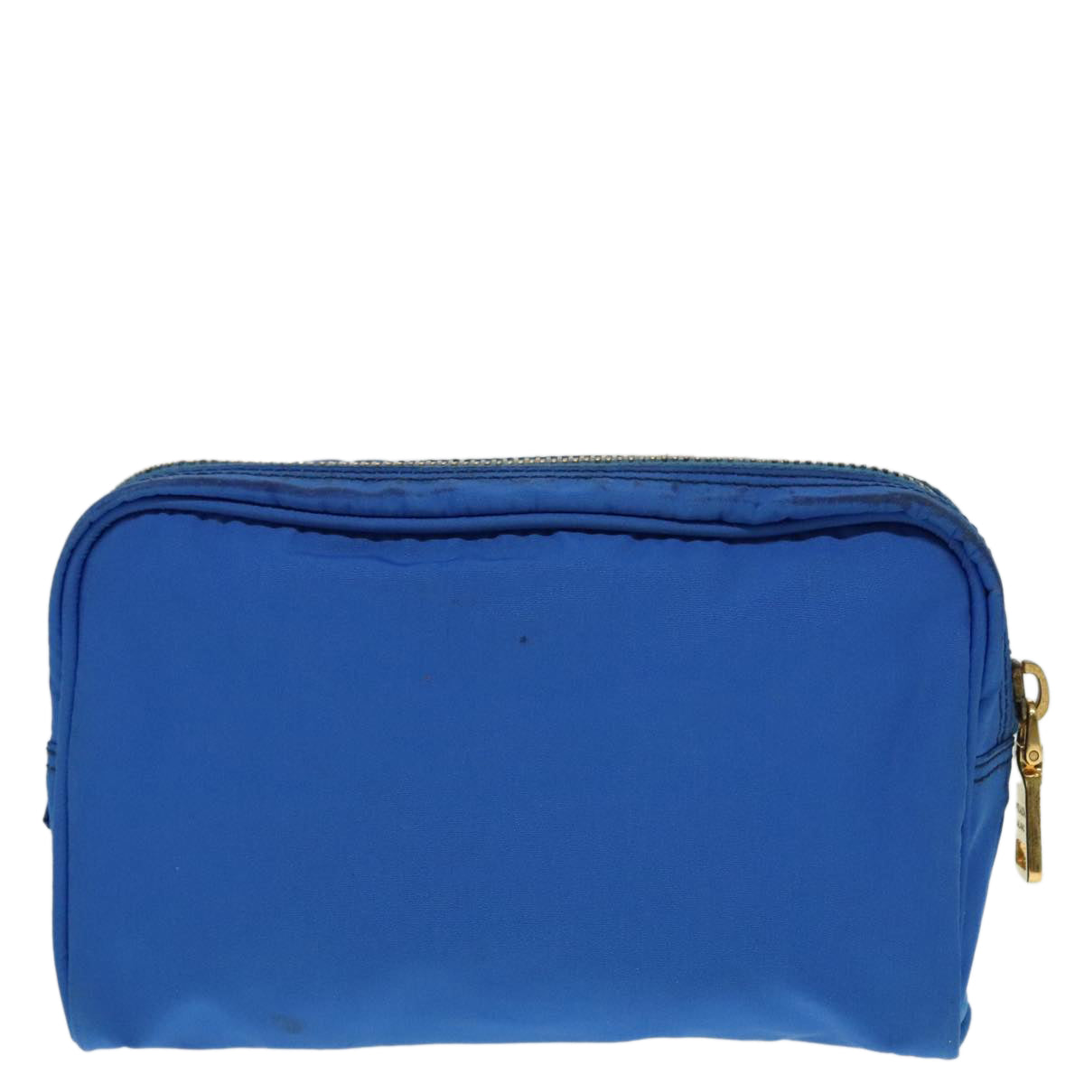 PRADA Pouch Nylon Blue Gold 91930