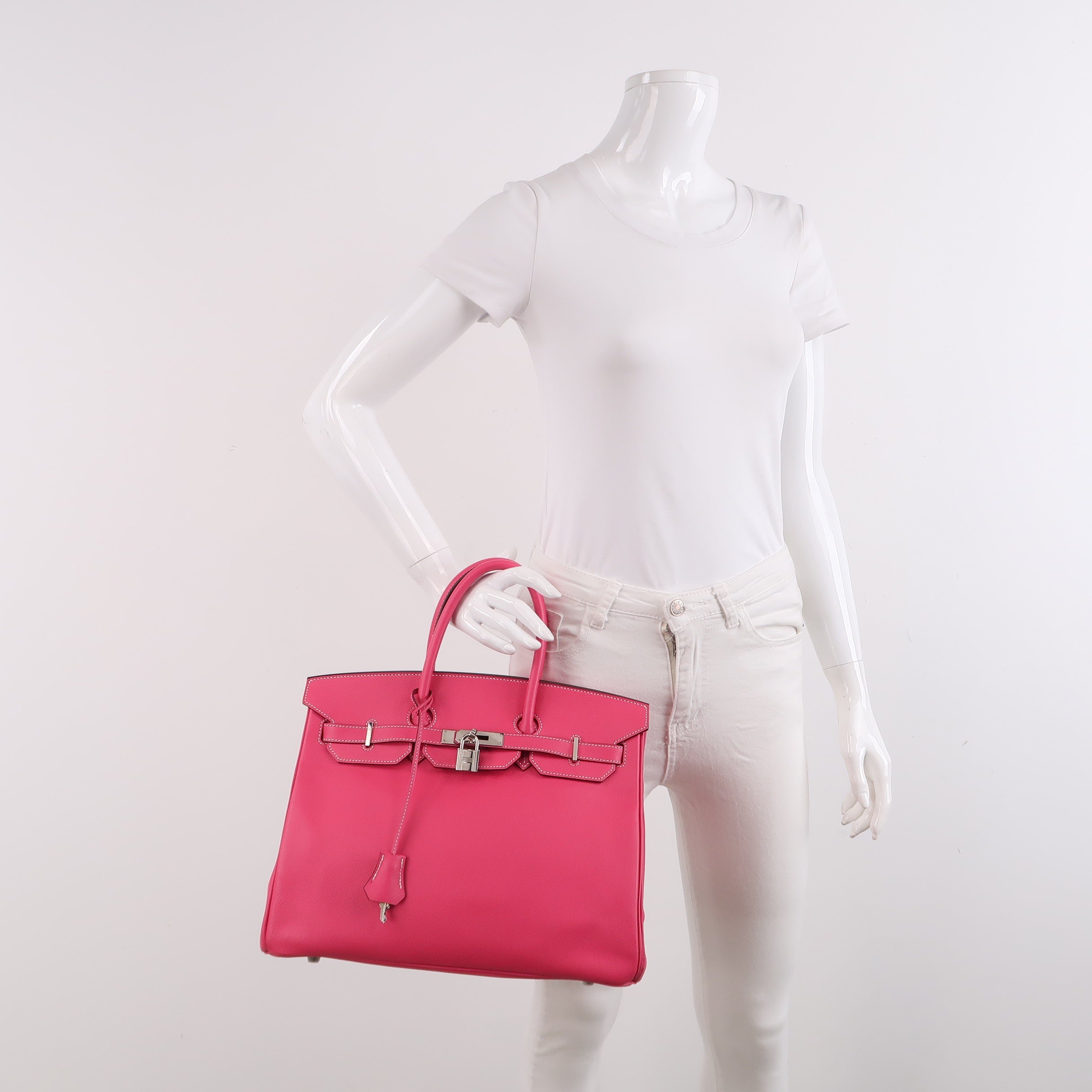 Hermes Birkin 35 Epsom E5 Rose Tyrien Pink Palladium Hardware 2013
