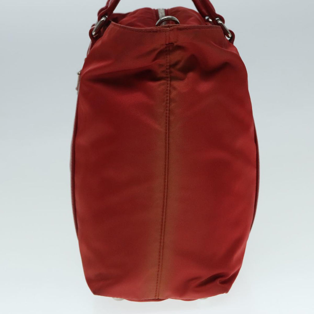 PRADA Hand Bag Nylon 2way Red Silver 92474