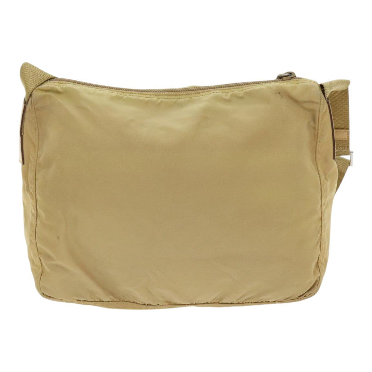 PRADA Shoulder Bag Nylon Beige Silver 92490