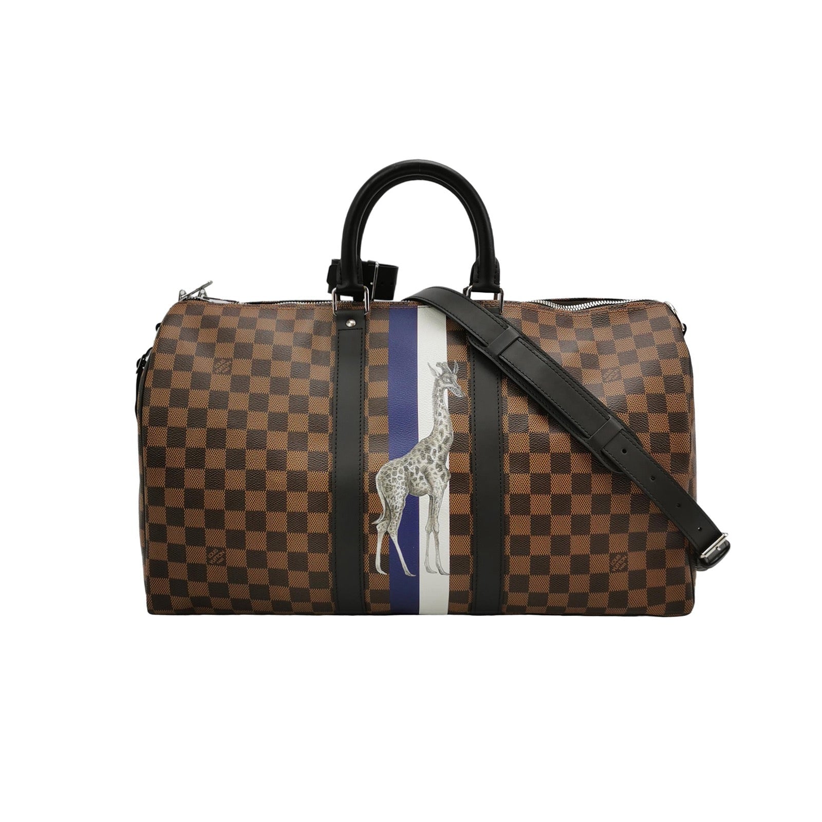 Louis Vuitton Savannah Keepall 45 Bandouliere Giraffe on Brown Damier Canvas