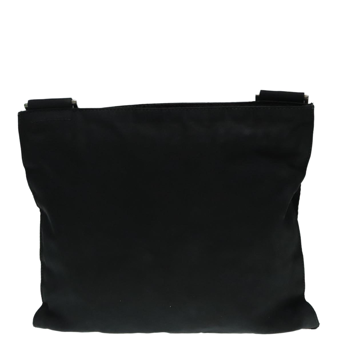 PRADA Shoulder Bag Nylon Black Silver 92858