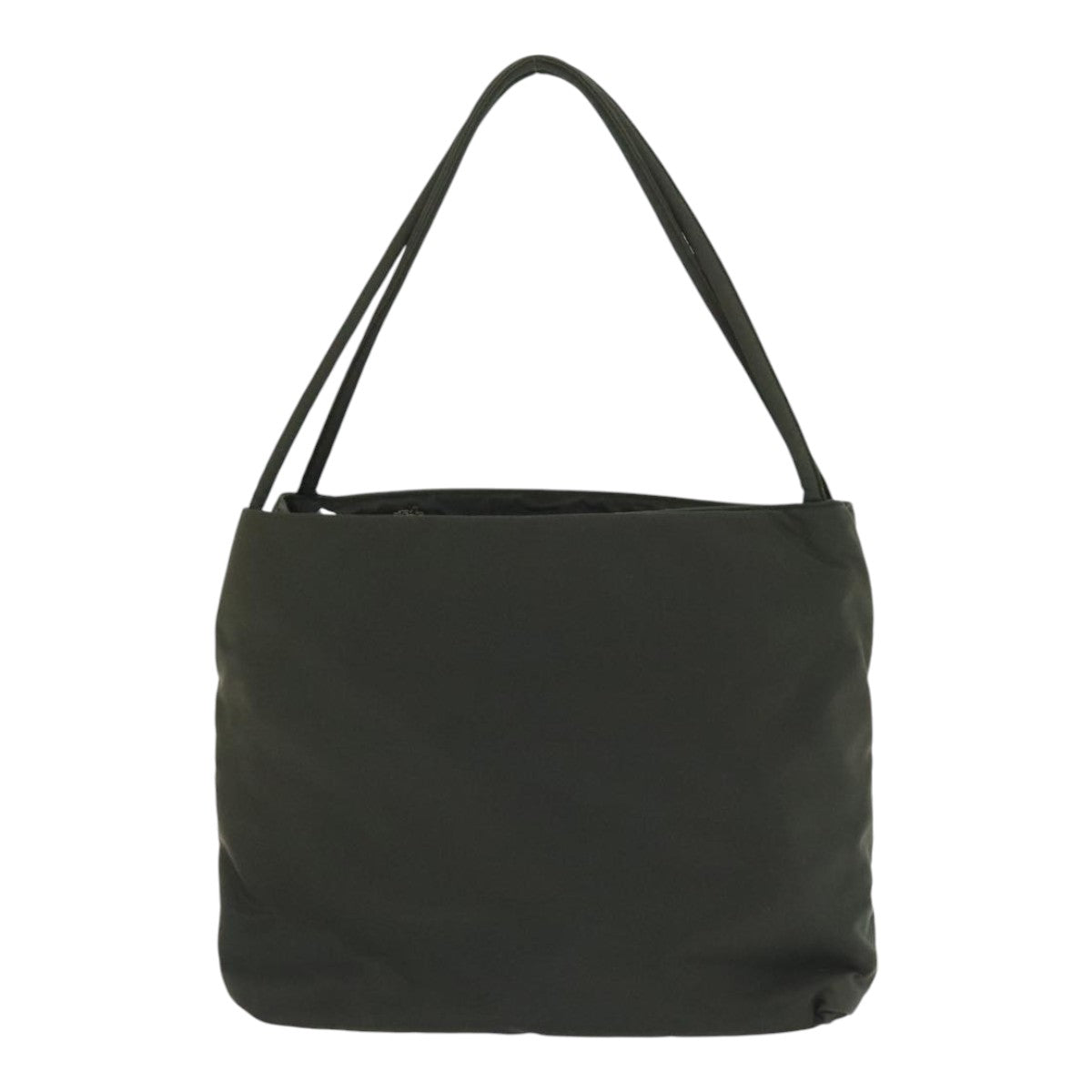 PRADA Tote Bag Nylon Khaki Silver 92860