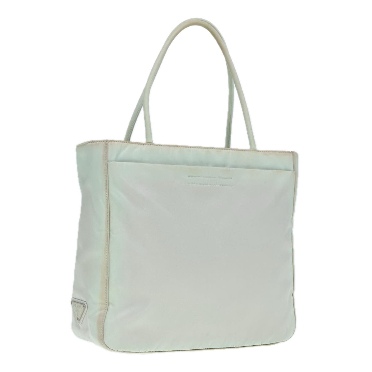 PRADA Tote Bag Nylon Light Blue Silver 92863