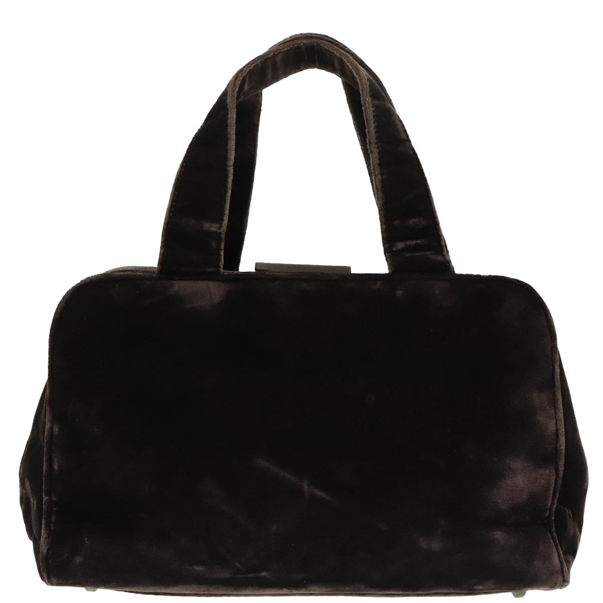 PRADA Hand Bag Suede Brown 93244