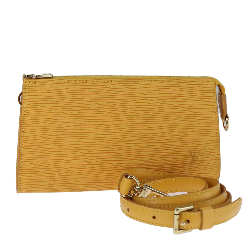 LOUIS VUITTON Epi Pochette Accessoires Pouch Yellow M52989 LV 93274V