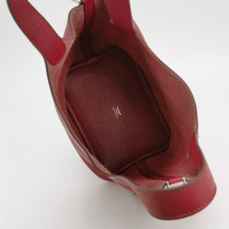Hermes Picotin 18 Red Clemence Taurillon Leather 2014