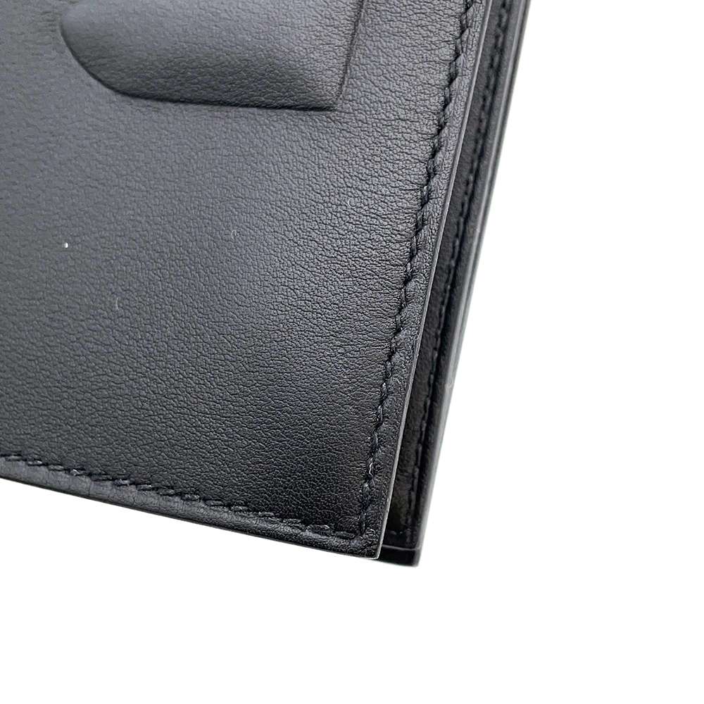 HERMES Birkin Shadow Clutch Bag Black Swift Leather