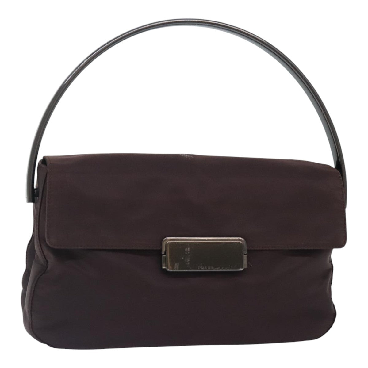 PRADA Hand Bag Nylon Brown 93805