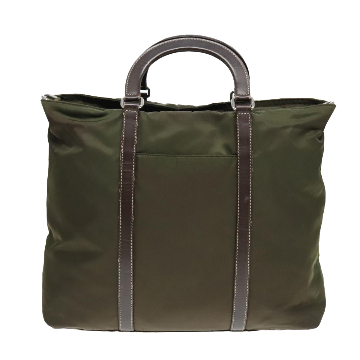 PRADA Hand Bag Nylon 2way Khaki 93872