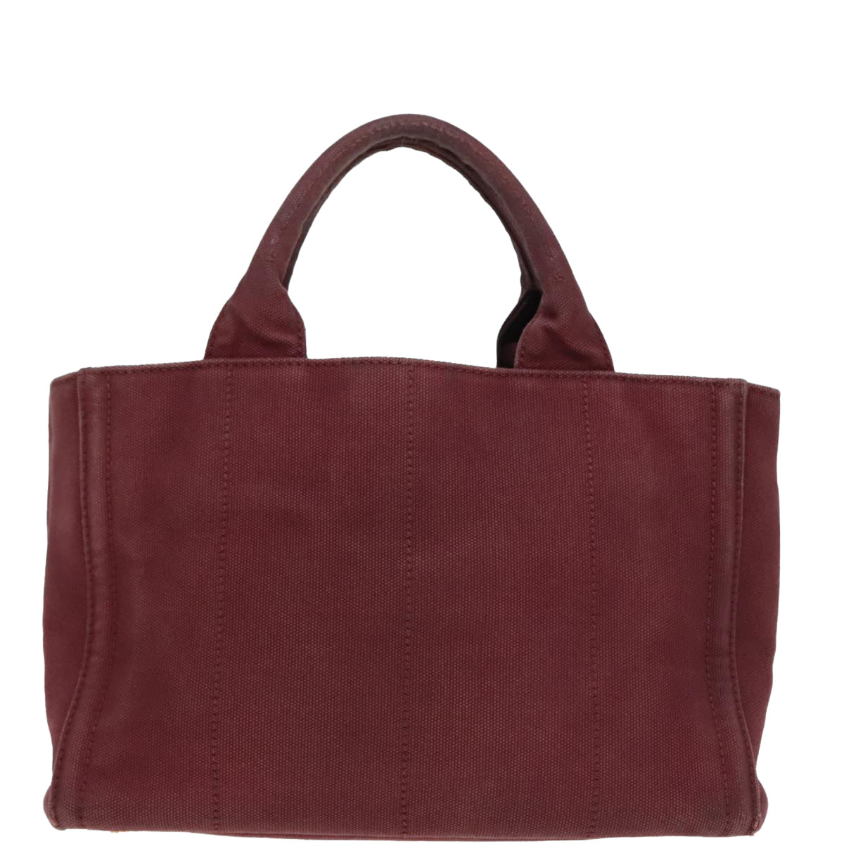 PRADA Bijoux Kanapa PM Hand Bag Canvas Wine Red 93874