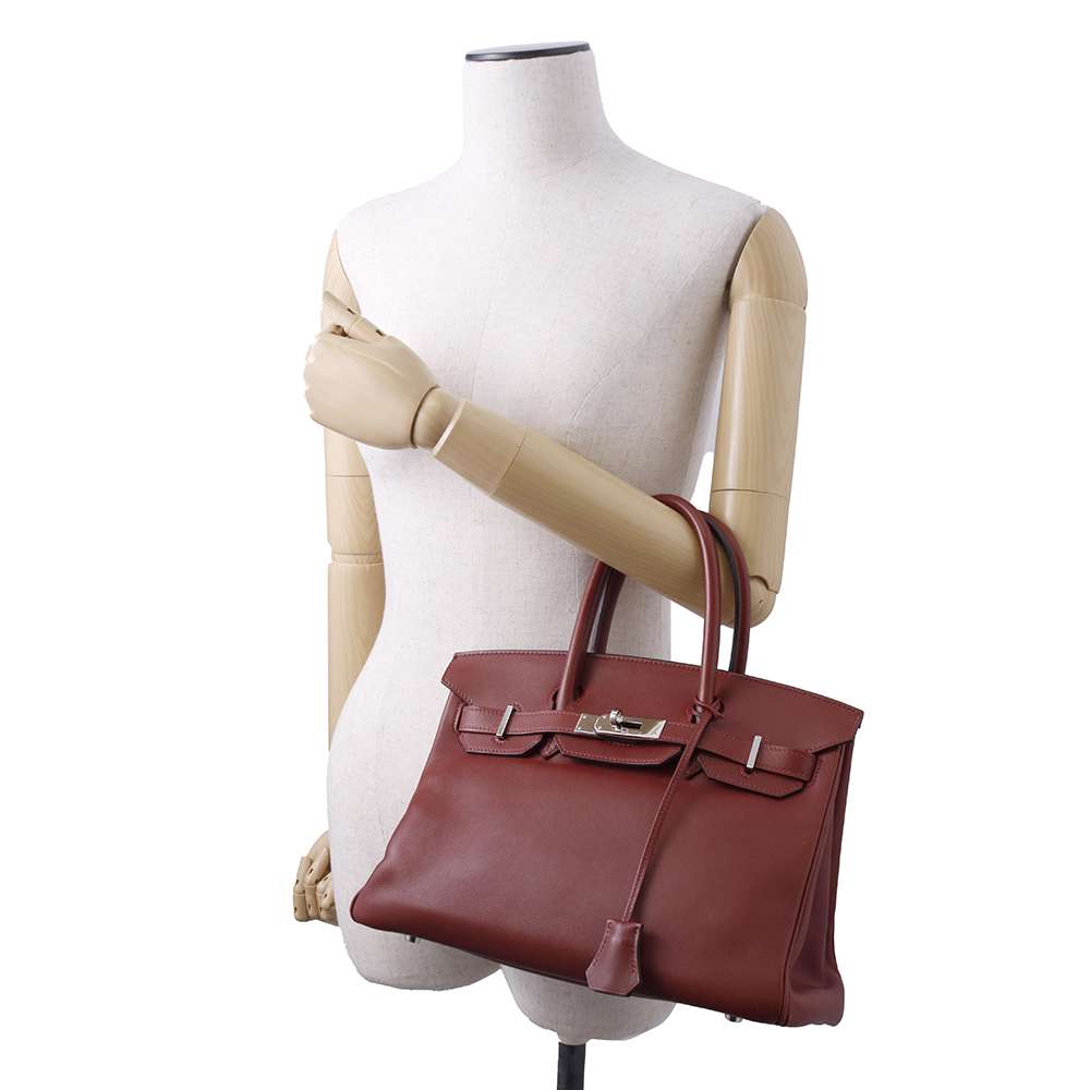 HERMES Birkin Rouge H Swift Leather Size 30