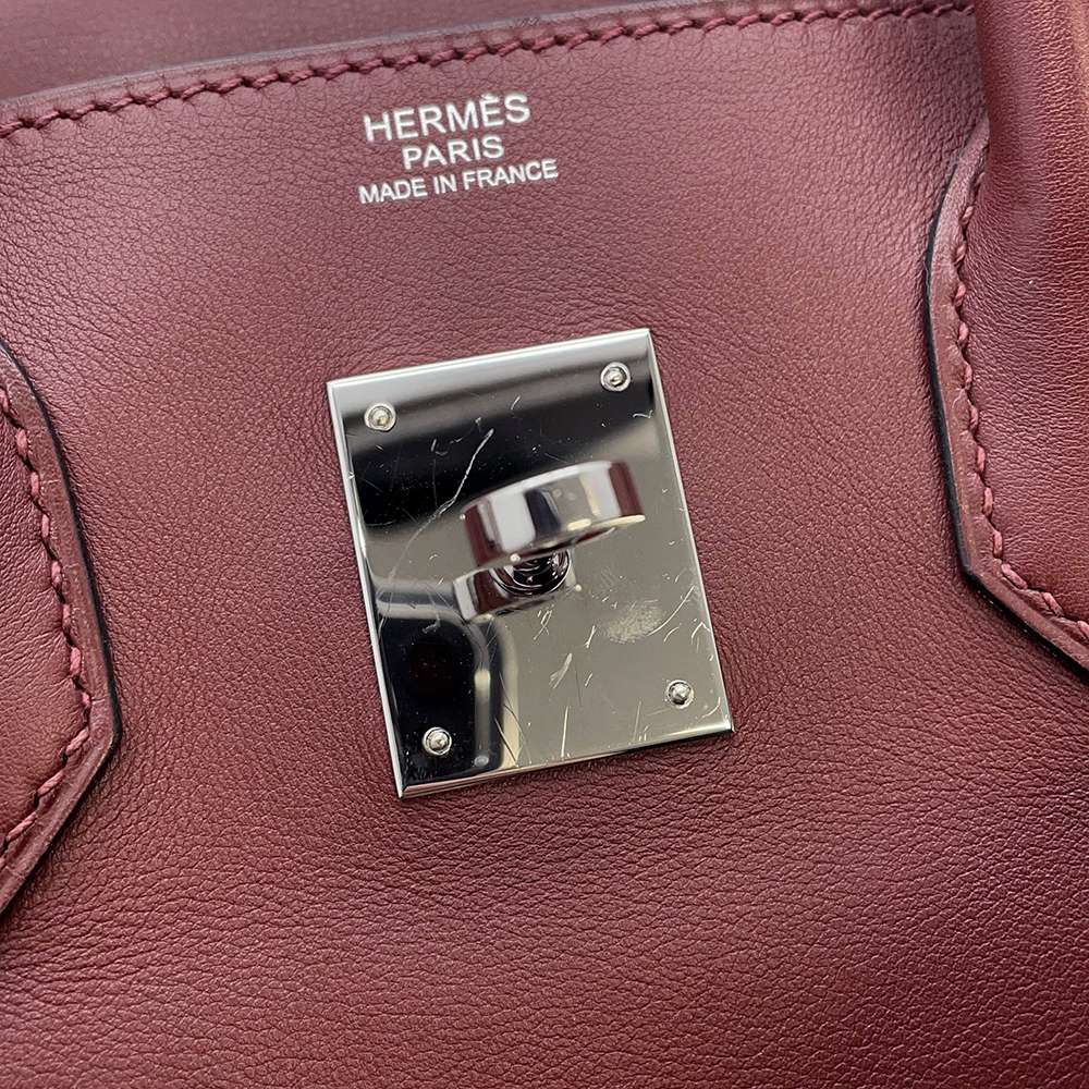 HERMES Birkin Rouge H Swift Leather Size 30